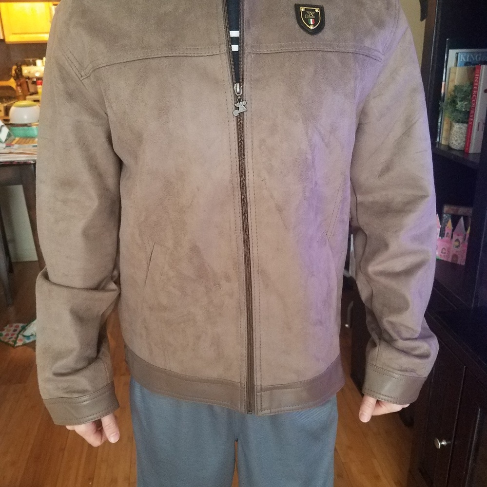 NWT Armani Collezioni Tan Suede Jacket